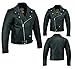 RIDER SPORTS WEAR Mens Leather Brando Jacket Biker Classic Motorbike Motorcycle Vintage...