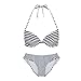 Produktbild Frauenbikini Frauen Bikini Badeanzug Sexy Stripe Badeanzug Badeanzug Zwei Teile Bikini Badeanzüge Split Badeanzug Stahlstütze Badeanzug Swimsuit Hübsche Badeanzug (Color : Dark Blue, Größe : M/34)