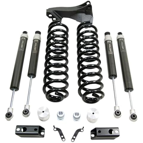 ReadyLIFT 46-20253 2.5'' Coil Spring Front Lift Kit with Falcon 1.1 Monotube Front and Rear Shocks and Front Track Bar Bracket For Ford F250/F350/F450 Diesel 4WD Cover
