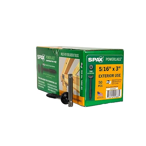 SPAX 4581820800765 5/16” x 3" T-Star Drive Washer Head Black HCR (Exterior) PowerLag Screw (50 Pieces per Box) by SPAX - Image 2