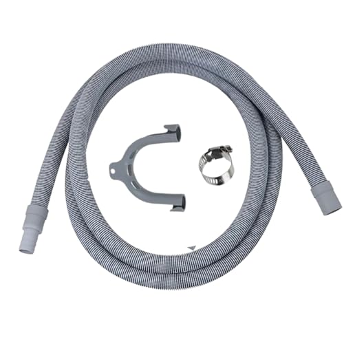 IBBAH Universal 2.5m Flexible Replacement Hose with Connector (19mm / 21mm) Extension for Washing Machines & Dishwasher Drain Hose