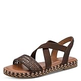 Tamaris Damen Sandaletten, Frauen Sandalen,qualitaet,stabil,trage Komfort,Trend,weich,weit,Weite,Silber,Silber,schwarz,blau,Mocca,42 EU
