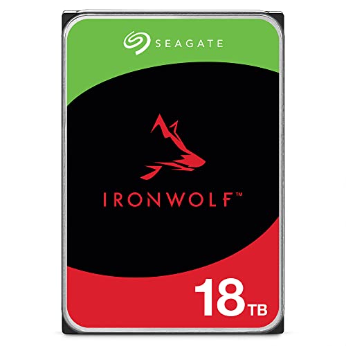 Image of Seagate IronWolf 18TB NAS Internal Hard Drive HDD - CMR 3.5 Inch SATA 6Gb /s 7200 RPM 256MB Cache for RAID Network Attached Storage, Rescue Services - Frustration Free Packaging (ST18000VNZ00)