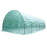 - Cubierta de PE de 140g/㎡ con muy buena densidad. Muy duradero a la vez que resistente a la lluvia y a los rayos UV.