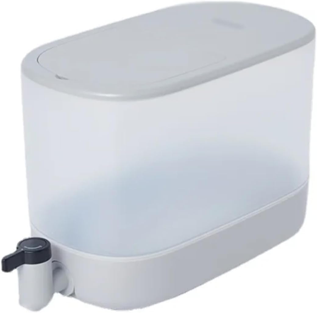 Iced Beverage Dispenser 4l Cold Kettle With Faucet In Refrigerator Cold Water Pitcher Juice Fruit Drink Tea Bucket Water Bucket (Gray)