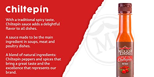 Mexico Lindo Chiltepin Hot Sauce | 14,200 Scoville Level | Traditional Spicy Flavor | 5 Fl Oz Bottle (Pack Of 1) #TOP2