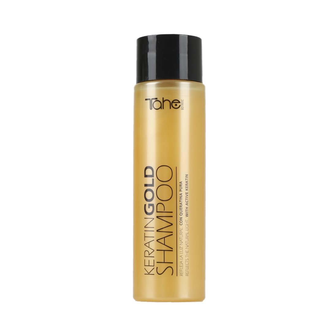 Tahe Keratin Gold Shampoo with Pure Keratin and Liquid Gold for Extra Softness and Volume, 300ml