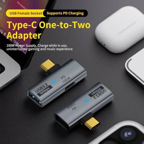 Image of ETZIN Type C 3.2 OTG Splitter, USB C to USB Adapter with Type C 100W PD Fast Charging, Durable and Universal OTG Converter. EPL-1207CC.