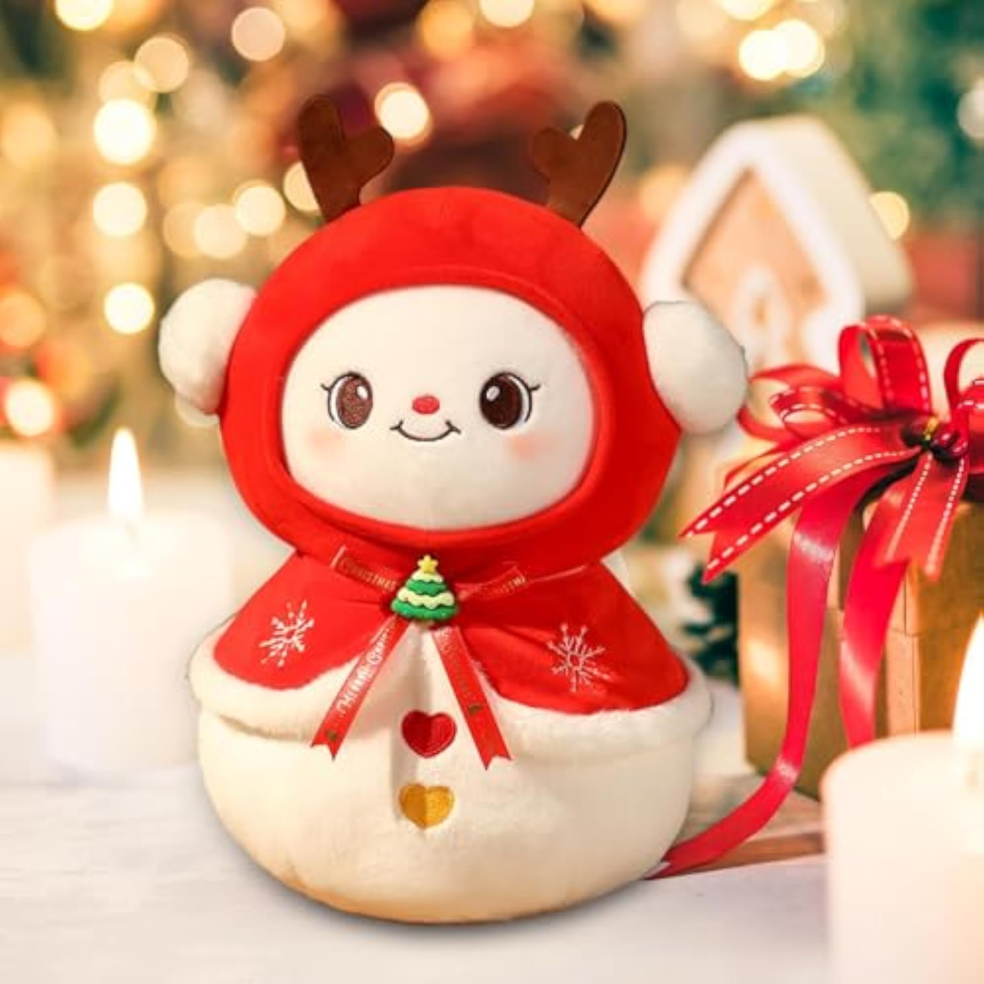 Christmas Stuffed Doll Adornment for Holiday Decor