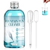 200ML Fountain Pen Cleaner, Fountain Pen Cleaning Solution, Fountains Pens Cleaning Kit, Fountain Pen Ink Flush Tools and Accessories, Suitable for Any Pens