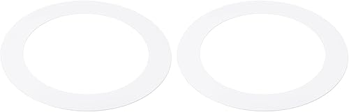 PATIKIL Anillos de goof de 3.19 pulgadas de diámetro exterior de 4.53 pulgadas para luz empotrada, paquete de 2 anillos de metal blanco brillante