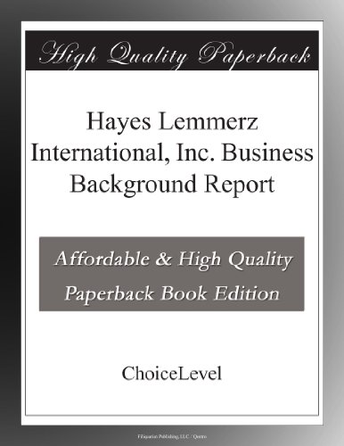 Hayes Lemmerz International, Inc. Business Background Report