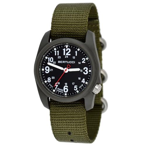 BERTUCCI® Field Watch - DX3 Field™ - Black Dial/Dk Olive Case/Defender Olive Nylon Band 11026