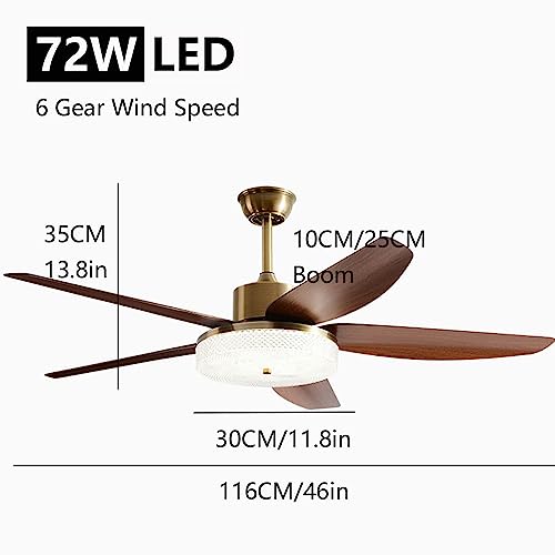 Ventilateur de plafond design industriel en acrylique de 30 cm avec LED - 3