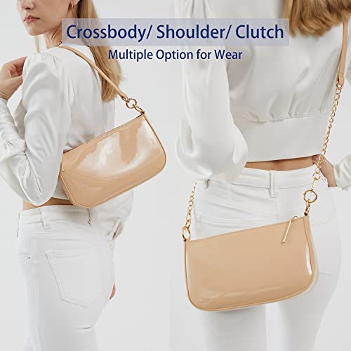 Bolso de hombro para mujer piel sintética brillante miniatura 5