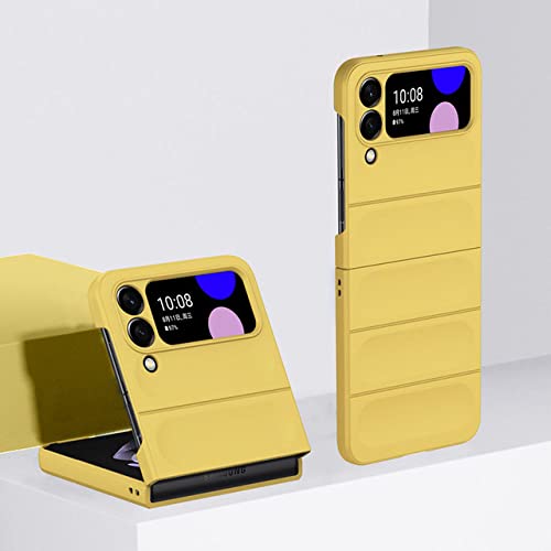 Coque de protection fine pour Samsung Galaxy Z Flip4 5G jaune rigide