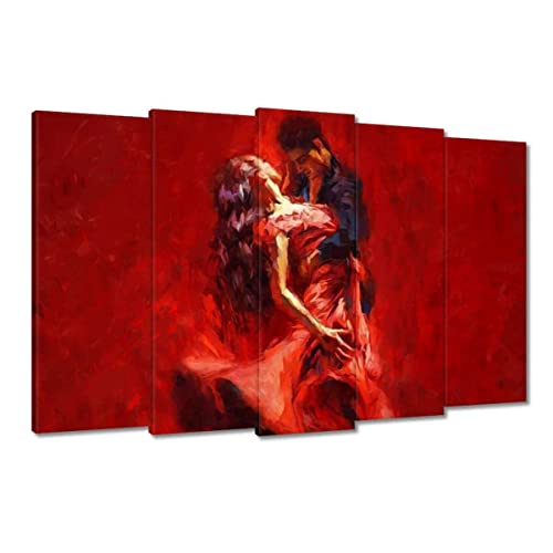 Toile imprimée déco murale haut de gamme 150 x 95 cm motif Couple dansant N° H8625Z