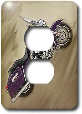 3dRose lsp_4492_6 Picturing Harley Davidson Motorcycle Light Switch Cover image 3