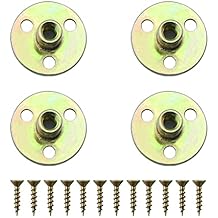 GOSCHE 4 Sets Furniture Legs Mounting Plates with Hanger Bolts Screws Great for Furniture Leg,Chair, Sofa,Cabinet,Couche, Set of 4