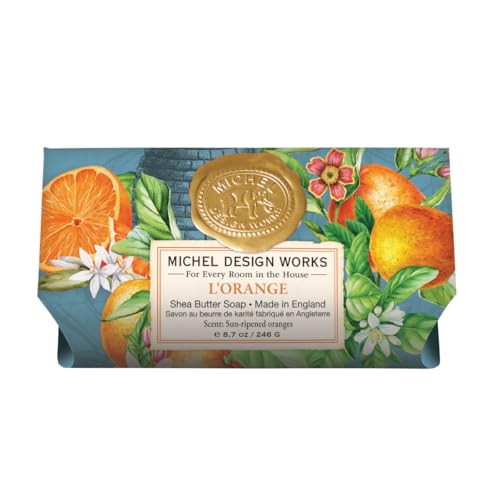 Image of Michel Design Works Soap Bar, L'Orange Large, Beautiful Design, Triple-milled
