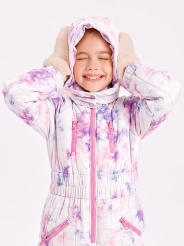 Image of Haloumoning Kid Snowsuit Girls Hooded Waterproof Insulated Ski Suit