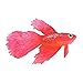 Ipetboom Artificial Betta Artificial Aquarium Fish Glowing Betta Fish Lifelike Floating Fish Figurine Silicone Fish Toys for Fish Tank Aquarium Landscape Decoration Red Artificial Fish Statue