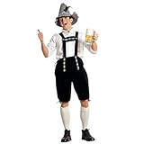 Größe: XL (54) Amakando Trachten Lederhose Oktoberfest Hose XL (54) Bayrische Seppelhose Bayer Trachtenhose Wiesn Trachtenlederhose Seppel Kniebundhose Fasching Dirndl Mottoparty Verkleidung Karneval Kostüme Männer