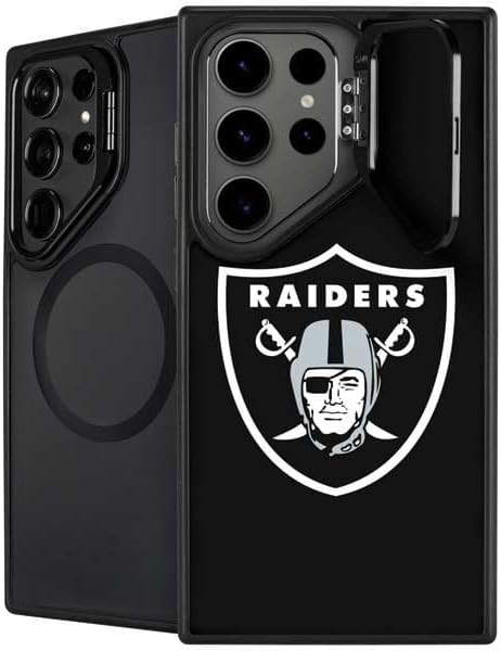 Skinit Kickstand Phone Case Compatible with Galaxy S25 Ultra - Officially Licensed NFL Las Vegas Raiders Large Logo Design