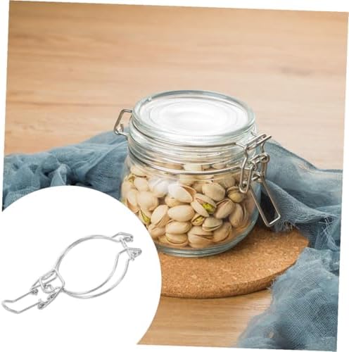 NUOBESTY 12 adet parçalı paslanmaz çelik tel kilit mandalı, konserve kavanozları için, geniş ağızlı paslanmaz uzun ömürlü tel saplar, güvenli saklama ve kolay kullanım için - Görsel 7