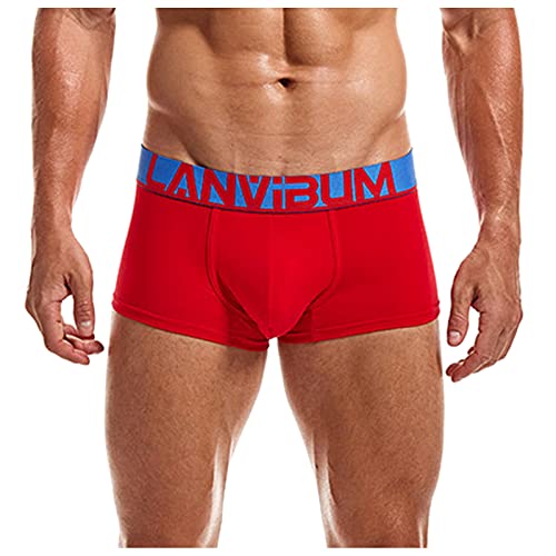 Boxershorts voor heren, katoenen onderbroek, basic boxer, broek voor mannen, ondergoed, gemiddelde taille, ademend, U… - Afbeelding 3