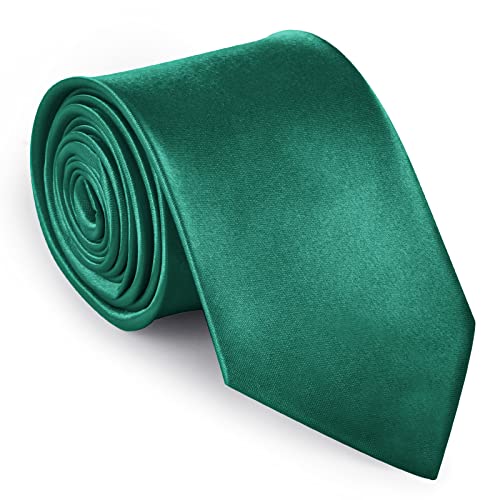 URAQT Men Ties Classic Mens Solid Satin Neck Tie Premium Pure Color Necktie with Multiple Colors Formal Neckties for Men Business Wedding Father Party Work Tie 8cm