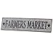 Barnyard Designs Retro Vintage Metal Tin Bar Sign, Decorative Wall Art Signage, Primitive Farmhouse Country Kitchen Home Décor (Farmers Market)