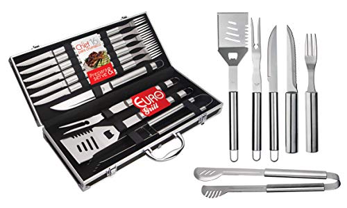 Conjunto para Churrasco Chef com Maleta 16 Peças, Euro, BBQ6108, Euro Home