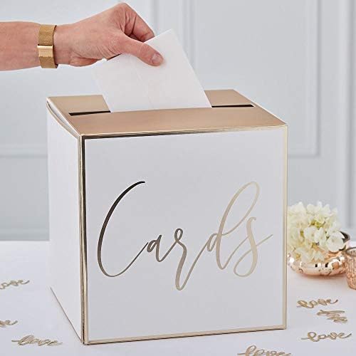 Ginger Ray Gold Foiled Table Card Holder Wedding Party Post Box