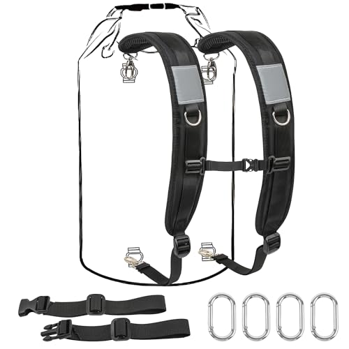 BShasrlim Backpack Straps with Metal Clips, adjustable Padded shoulder straps for Dry bags Replacement,with spare metal clips and spare Chest Belt for Dry Bag,Backpack,beach chair etc(Black) BShasrlim Backpack Straps with Metal Clips, adjustable Padded shoulder straps for Dry bags Replacement,with spare metal clips and spare Chest Belt for Dry Bag,Backpack,beach chair etc(Black)