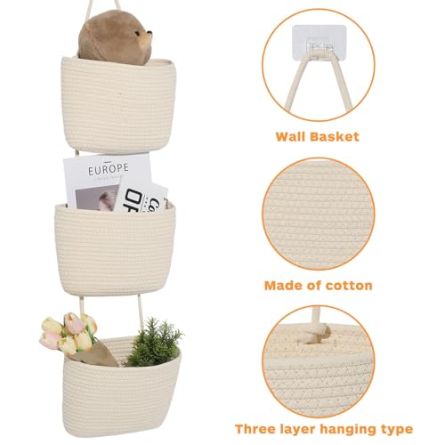 Cesta colgante tejida funcional Kichvoe con diseño artesanal elegante 3