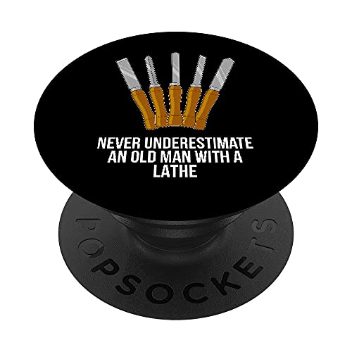Old Man Woodworker Woodturning PopSockets PopGrip: Swappable Grip for Phones & Tablets