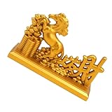 Décoration robuste : cette figurine de cheval mascotte reste stable, idéale pour les collectionneurs d’ornements de tableau de bord de voiture recherchant durabilité et élégance, figurine d’animal du zodiaque, figurines du nouvel an chinois