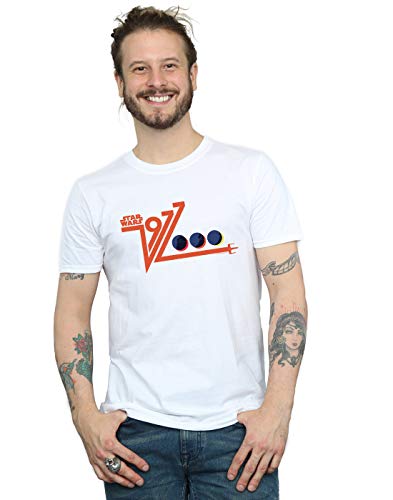 Star Wars Men's Retro 1977 Death Star T-Shirt White Small