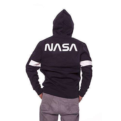 Image of ALPHA INDUSTRIES Men's Apollo 15 Hooded Sweatshirt, Rep.Blue/White, M