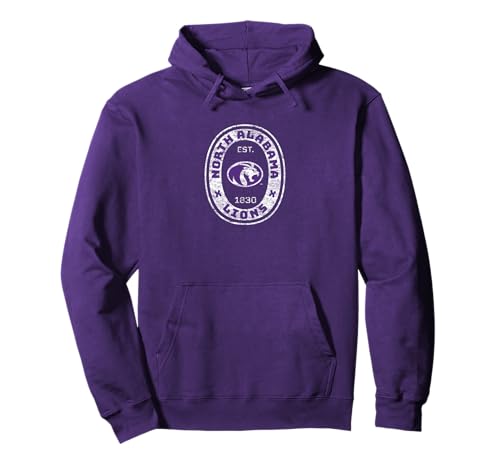 University of North Alabama UNA Lions Retro Crest Seal Pullover Hoodie