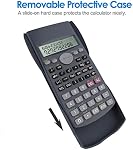 Helect 2-Line Calculatrice scientifique d'ingénierie, adapté à l'école et aux affaires (noir)