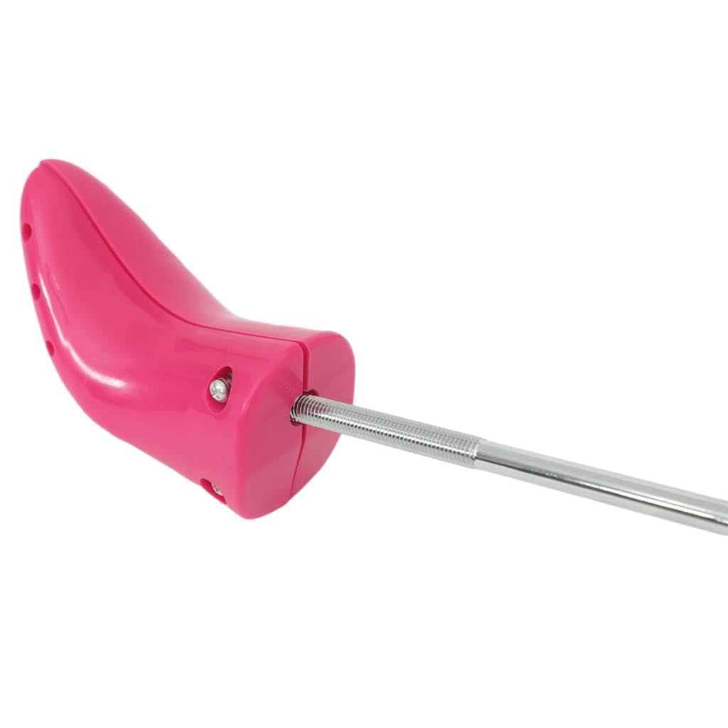 Horma de zapatos con calzador rosa EU 34-40, plástico duradero, elástico, para hombre y mujer, versátil, adecuado para alisar y secar botas y zapatos