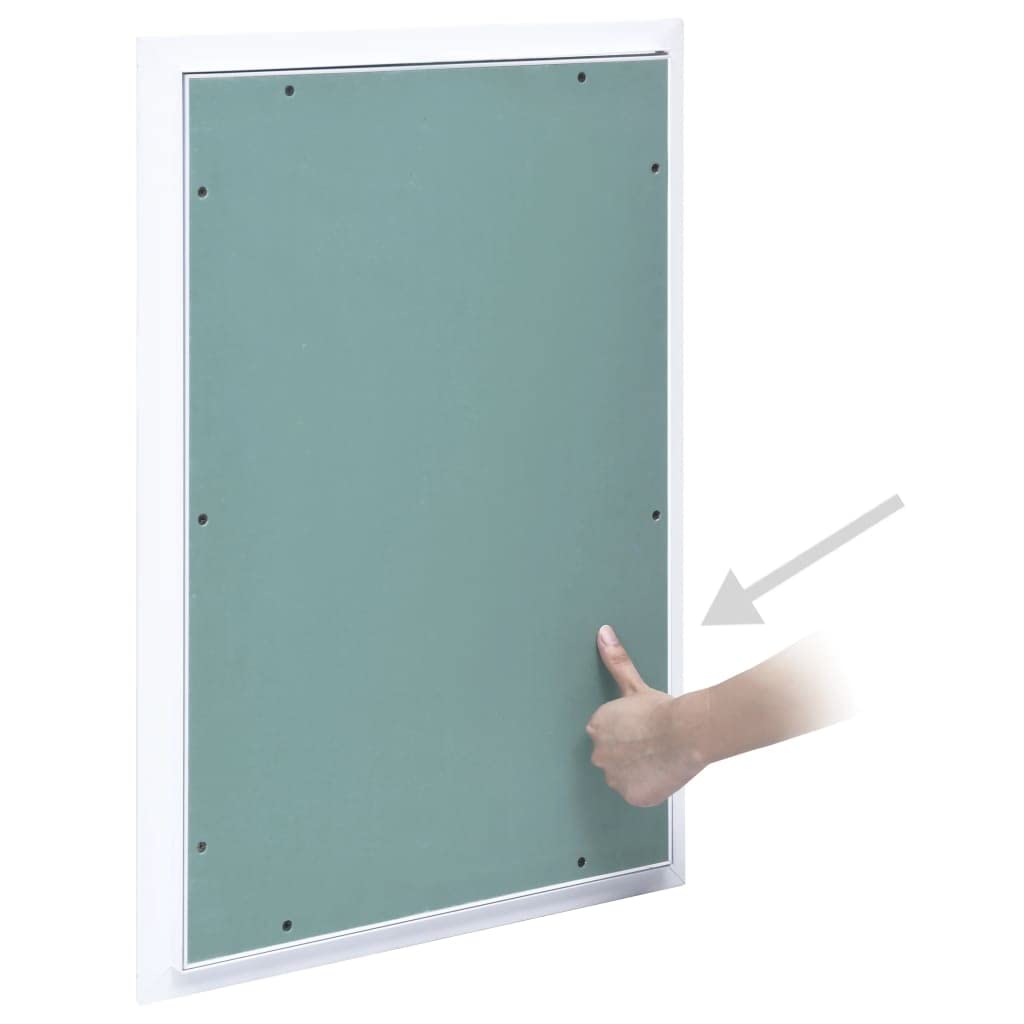 vidaXL Panel de Acceso Estructura Rampilla Inspección Marco Puerta Revisión Mantenimiento Paredes Techos Aluminio y Placa de Yeso 400x600 mm