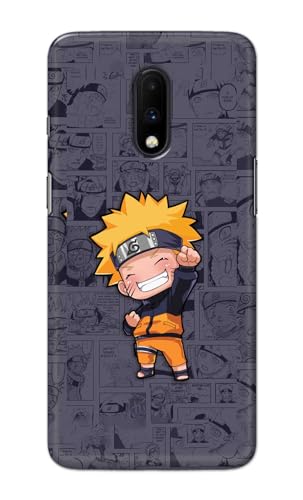 Image of Plastic Printfidaa Printed Hard Back Cover Case For Oneplus 6T | Oneplus 7 Back Cover (Famous Anime Cartoon Character) -112, Grey