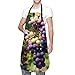 Fartuch do rysowania winogron unisex regulowany fartuch kuchenny śliniak fartuch rzeźnika z kieszeniami