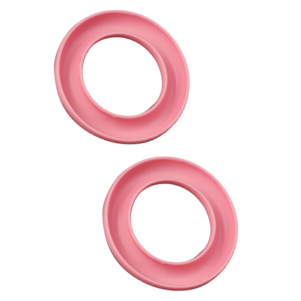 siduytin 2pcs Bobbin Holder Plastic Round Storage Box Rubber Ring Sewing Needles Saver Handicraft Portable Sewing Tools, Pink