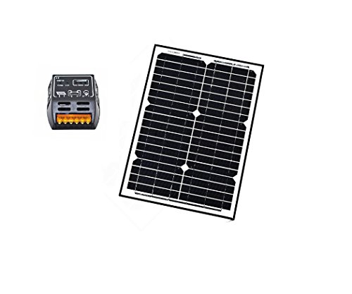 Image of ALEKO® SP20W24VSC202 24V 20-Watt Monocrystalline Solar Panel SC202 Charging Controller Kit