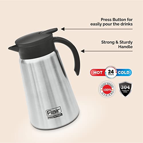 Image of Flair Latte Vacuum Insulated Steel Kettle 1000 ML (Black)