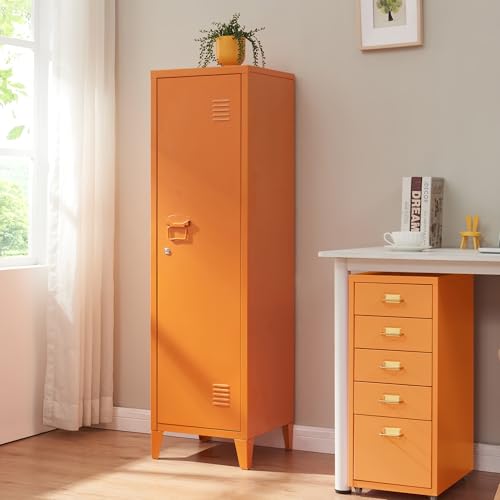 [en.casa] Einzelspind Kurikka Metallspind mit 2 Ablagen 137 x...